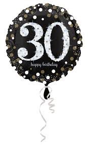 Heliumballon " Happy birthday 30"