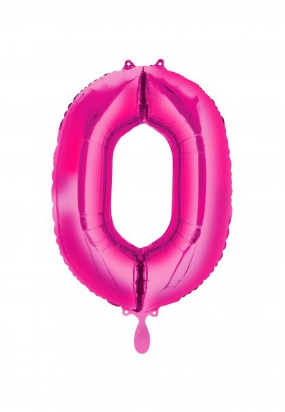 XXL Zahlenballon &quot;0&quot; pink inkl. Füllung